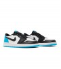 Jordan 1 Low Black Dark Powder Blue WMNS