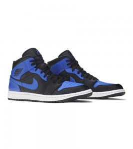 Кроссовки Jordan 1 Mid Hyper Royal Tumbled Leather - ???? ?20