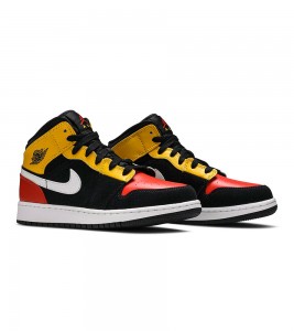 Кроссовки Air Jordan 1 Mid Black Amarillo Team Orange GS - ???? ?20