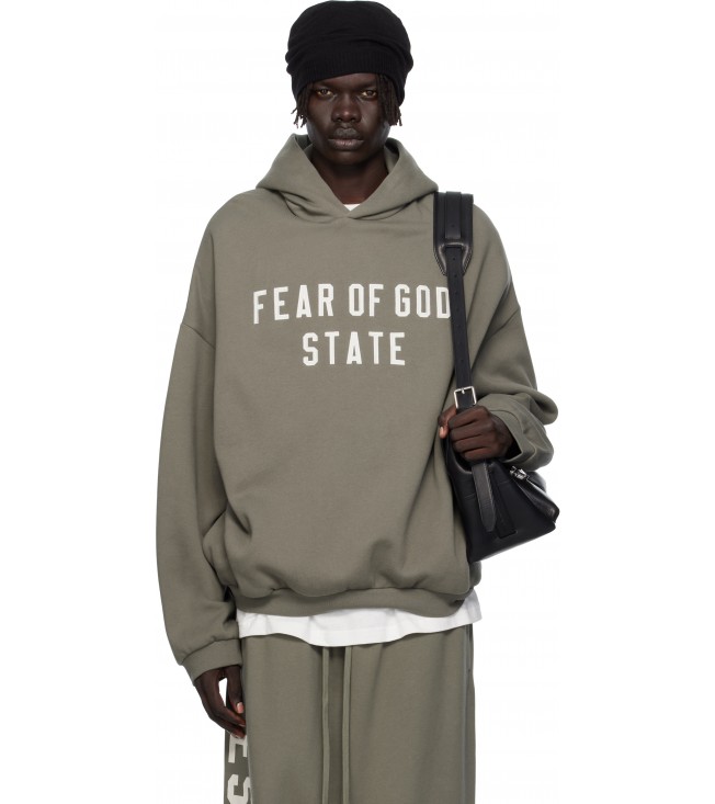 Худи Fear Of God Essentials Gray 90s Fit Fleece Hoodie