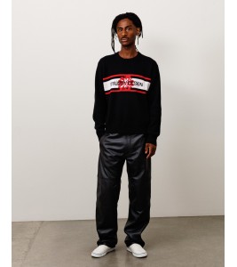 Свитер Stussy Striped Hibiscus Sweater Black - Фото №2
