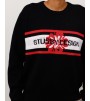 Свитер Stussy Striped Hibiscus Sweater Black