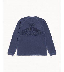Свитер Stussy Extra Tough Raglan Thermal Navy - Фото №2