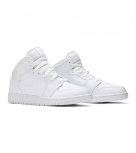 Кроссовки Air Jordan 1 Mid Triple White GS - ???? ?20