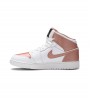 Кроссовки Air Jordan 1 Mid White Rose Gold GS