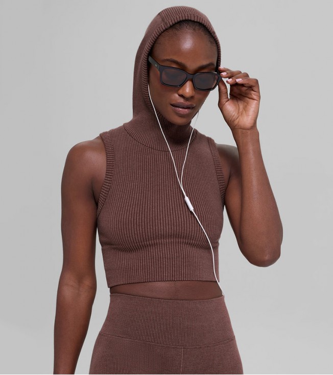 Топ Alo Yoga Seamless Two Tone Brownstone 
