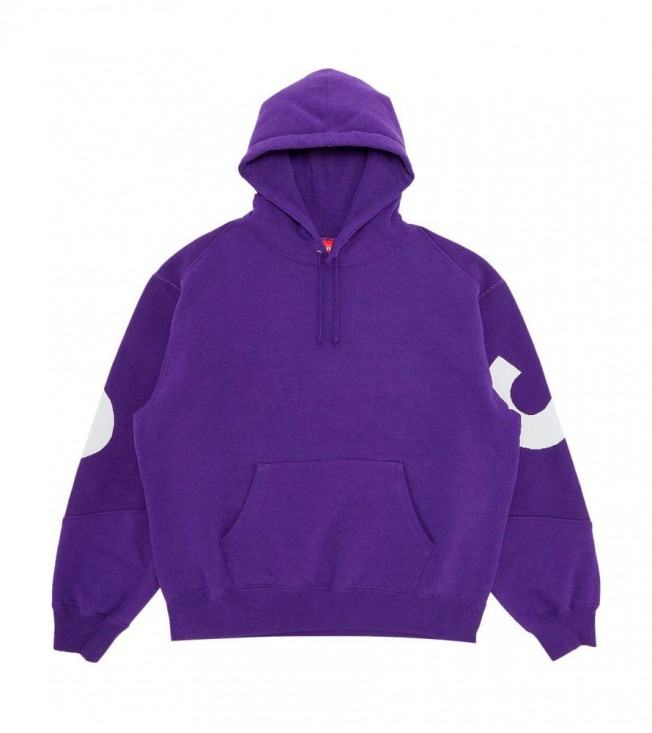 Худи Supreme Big Logo Jacquard Hooded Sweatshirt Purple