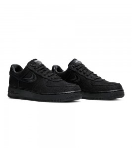 Stussy x Nike Air Force 1 Low Black - Фото №2