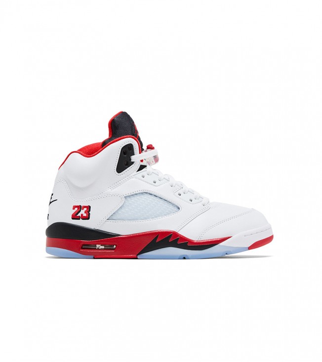 Jordan 5 Retro Fire Red Black Tongue (2025)