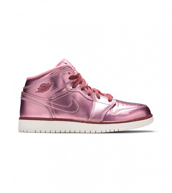 Кроссовки Air Jordan 1 Mid Pink Rise GS