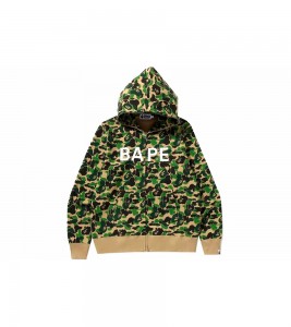 Худи BAPE ABC Camo BAPE Full Zip Hoodie Green