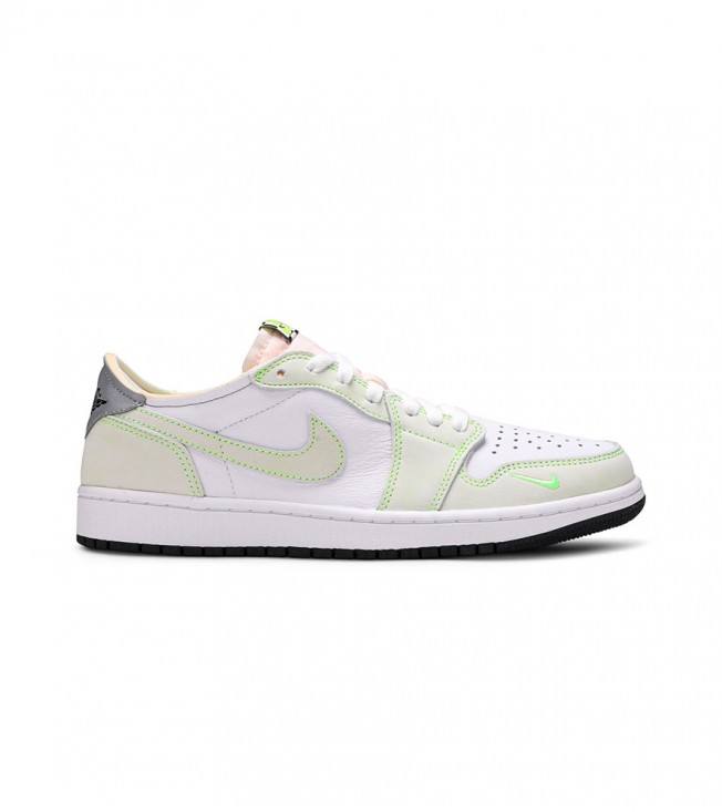 Кроссовки Jordan 1 Retro Low White Ghost Green Black