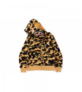 Худи BAPE 1st Camo Shark Full Zip Hoodie Yellow - Фото №2