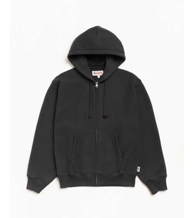Худи Stussy Fleece Zip Hoodie Black
