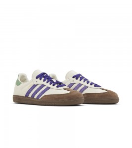 adidas Samba OG Off White Core Purple Green Brown WMNS - Фото №2