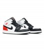 Кроссовки Air Jordan 1 Mid Se White Black Red Spruce GS