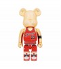 Bearbrick Michael Jordan 1985 Rookie Jersey 1000% Gold Chrome
