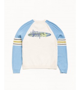 Свитер Stussy Stripe Raglan Crew Blue - Фото №2