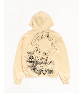 Худи Stussy Skulls Zip Hoodie Pigment Dyed Gold #20