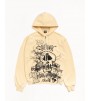 Худи Stussy Skulls Zip Hoodie Pigment Dyed Gold