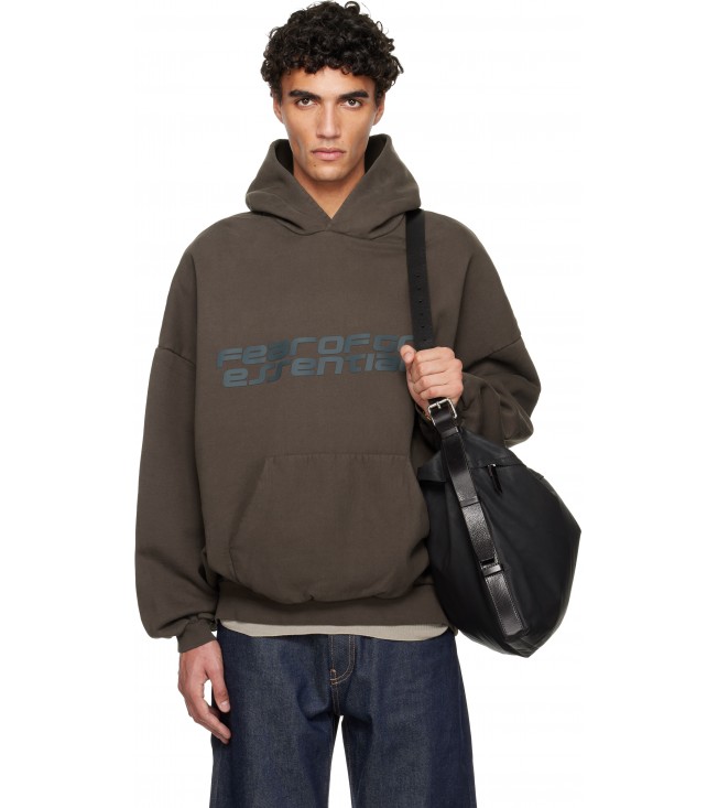 Худи Fear Of God Essentials Brown Holiday Heavy Fleece 90s Hoodie