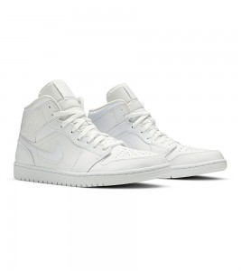 Кроссовки Jordan 1 Mid Triple White - ???? ?20