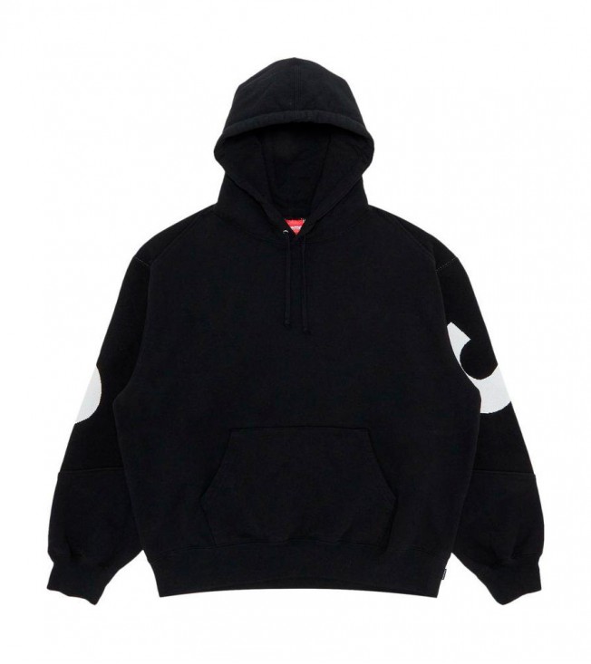 Худи Supreme Big Logo Jacquard Hooded Sweatshirt Black