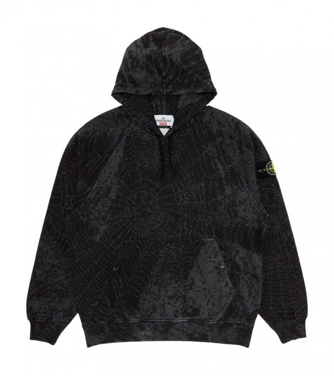 Худи Supreme Stone Island Hooded Sweatshirt (FW23) Black