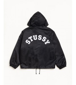 Куртка Stussy Hooded Coaches Jacket Black - Фото №2