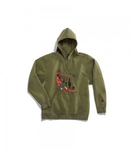 Худи Travis Scott x Jordan Washed Suede Olive