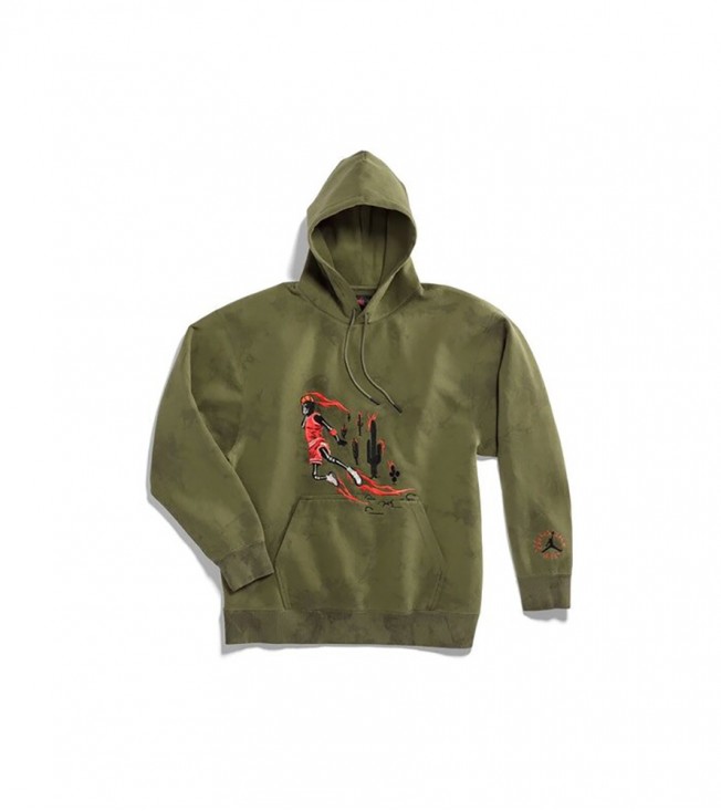 Худи Travis Scott x Jordan Washed Suede Olive