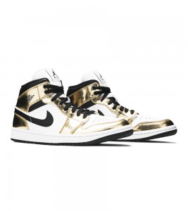 Кроссовки Jordan 1 Mid Metallic Gold Black White - ???? ?20