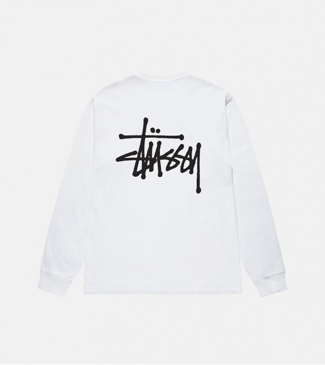 Лонгслив Stussy Basic Ls Tee White