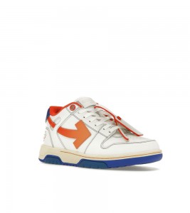 OFF-WHITE Out Of Office OOO Low Tops White Orange Blue Contrast Stitching - Фото №2