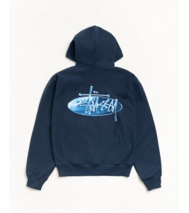 Худи Stussy Wave Oval Hoodie Navy - Фото №2