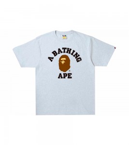 Футболка BAPE College Tee Light Grey