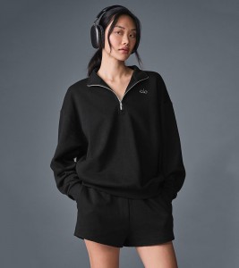Свитшот Alo Yoga Accolade 1/4 Zip Black