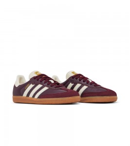 adidas Samba OG Maroon Gold Metallic  WMNS - Фото №2