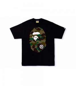 Футболка BAPE 1st Camo Big Ape Head Tee Black Green
