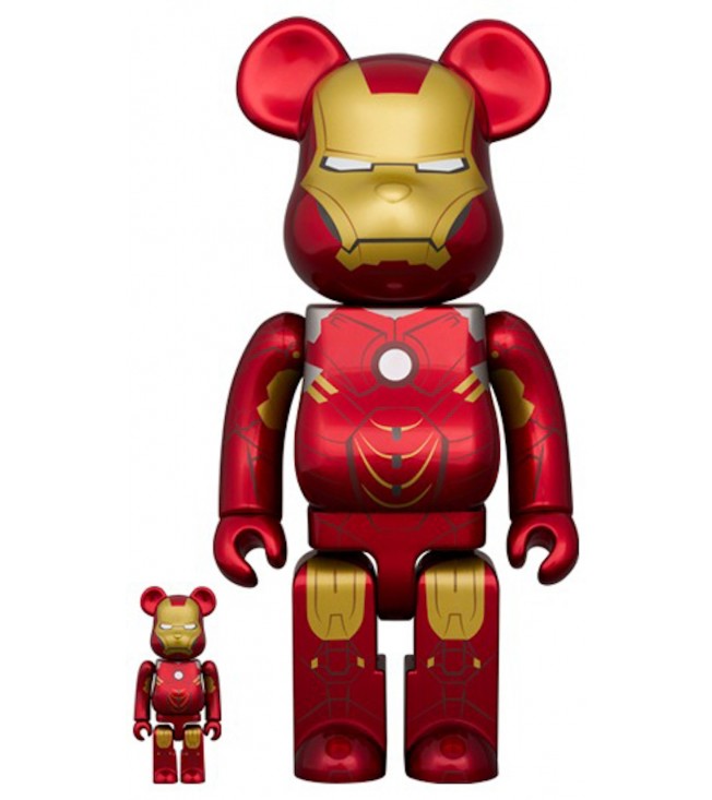 Bearbrick The Infinity Saga Iron Man Mark IV 100% & 400% Set 