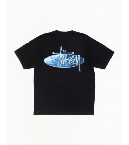Футболка Stussy Wave Oval Tee Black - Фото №2