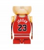 Bearbrick Michael Jordan 1985 Rookie Jersey 1000% Gold Chrome