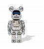 Bearbrick x BAPE x Hajime Sorayama Baby Milo 100% & 400% Set Silver