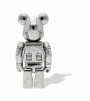 Bearbrick x BAPE x Hajime Sorayama Baby Milo 100% & 400% Set Silver