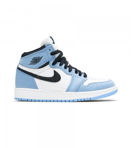 Кроссовки Air Jordan 1 Retro High White University Blue Black GS