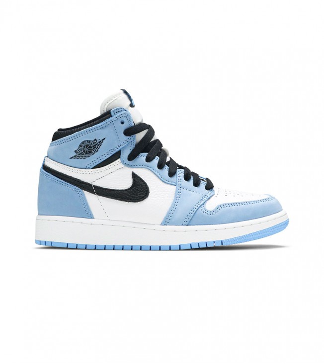 Кроссовки Air Jordan 1 Retro High White University Blue Black GS