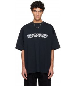 Футболка Fear Of God Essentials Black Holiday Ponte 90s T-shirt