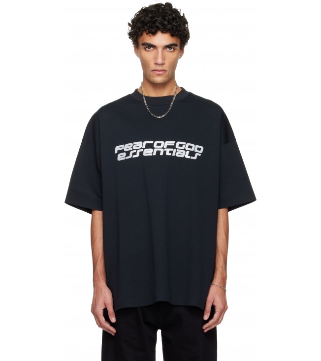 Футболка Fear Of God Essentials Black Holiday Ponte 90s T-shirt