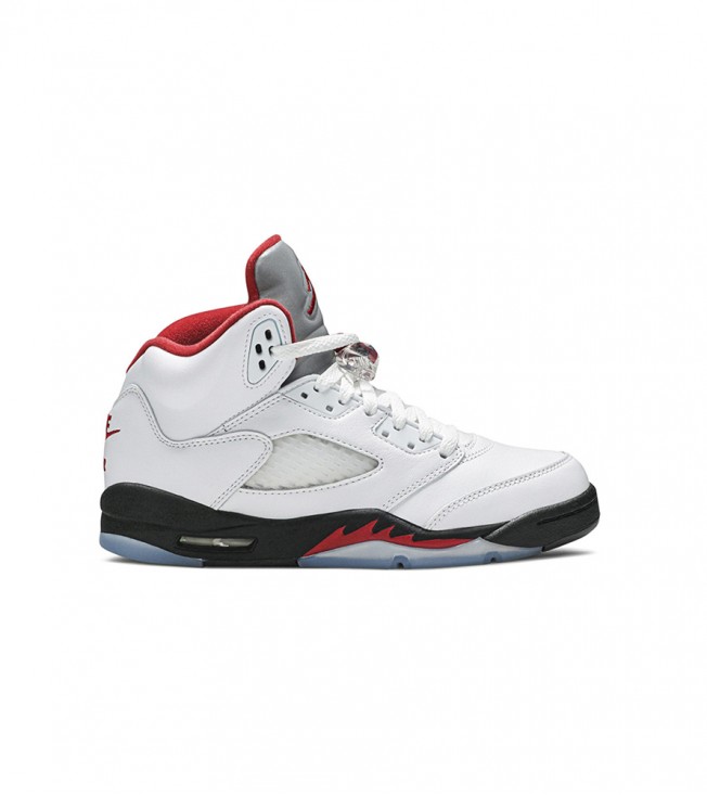 Jordan 5 Retro Fire Red Silver Tongue (2020) (GS)