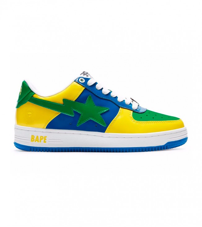 A Bathing Ape Bape Sta Blue Yellow Green